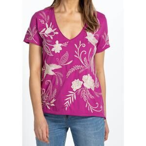 Johnny Was Frankie Everyday Tee Festival Fuchsia Size XXS NWT